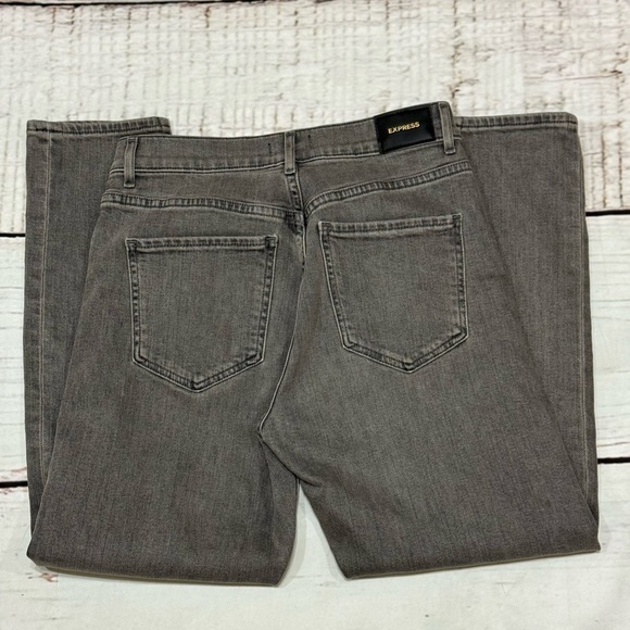 EXPRESS TAPERED ANKLE HIGH RISE women’s JEANS in grey size 4R Mom Jeans EUC - Picture 5 of 14